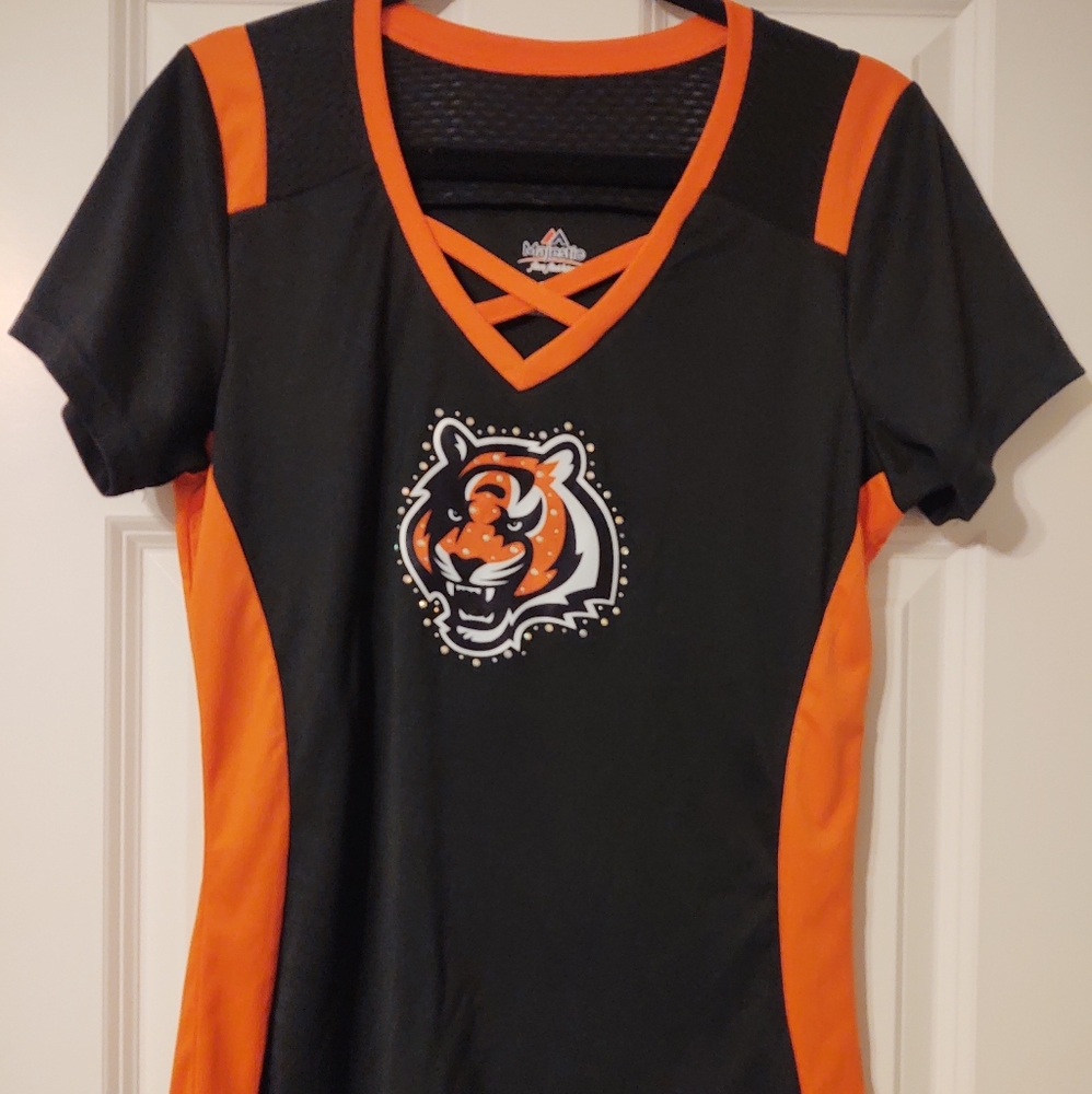 NWOT Rhinestone Bengals Shirt
